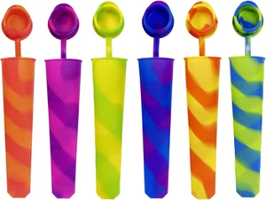 6 Stampi per Ghiaccioli Colorati, Stampi per Gelato Con Coperchi, Stampi per Ghi - Foto 1 di 12