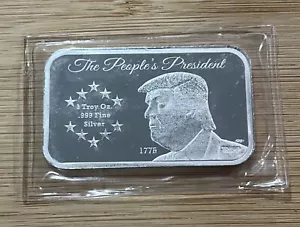 Donald Trump 1 oz .999 Silver Bar-The People's President / House SEALED *Rare * - Picture 1 of 2