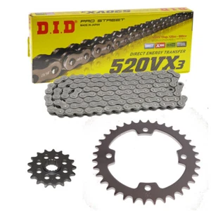 Chain Set Polaris Outlaw Sm 525 08-10 Chain DID 520 VX2 98 Open 14/38 - Bild 1 von 4
