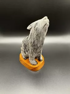 BARRY STEIN Hand Carved Bear From Horn Tusk Signed 1995 Sculpture Statue 7" - Picture 1 of 8