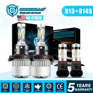 4 faros LED combinados haz HI/LO + luces antiniebla para Dodge Ram 1500 2500 2006-2009 - Imagen 1 de 12