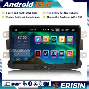 8-Core Android 14 GPS Autoradio DAB+4G Renault Dacia Duster Sandero Dokker Logan - Bild 1 von 16