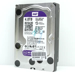 Western Digital Purple 4 TB 3.5" HDD WD40PURX 64GVNY0 5400RPM SATA 3 6Gbs 64 MB - Picture 1 of 9