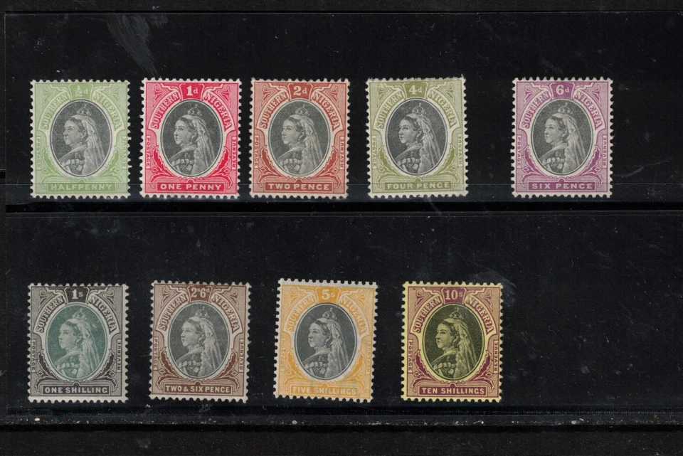 Sur de Nigeria #1 - #9 Juego de bisagras de goma originales muy fino como nuevo Foto 1 de 1