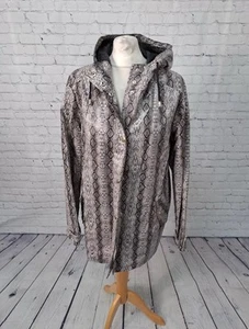 River Island Grey Snake Skin Print Jacket Womens Size Medium - Picture 1 of 10