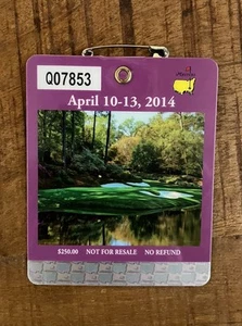 2014 Masters Badge  - Augusta National Golf Club - Bubba Watson Champion! - Picture 1 of 2