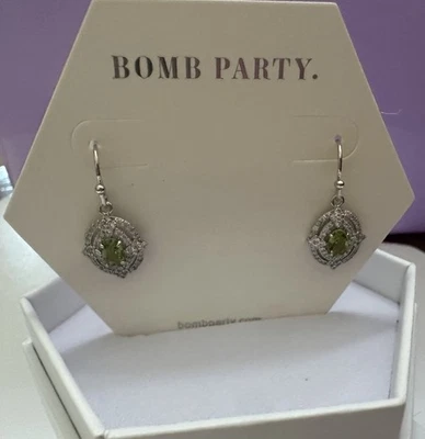 Bomb Party August Earrings ‘Endless Devotion’ RBP3714 Peridot on Rhodium - Изображение 1 из 3