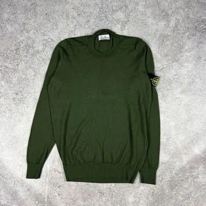 Stone Island Green Knit Jumper Medium 20.5” - Picture 1 of 6