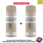 2X 400ml Chalky Furniture Paint Professional Finish in 6 Shades & Clear Varnish