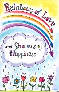 Schöne HOCHZEITSDUSCHE GESCHENKKARTE, ""Regenbögen der Liebe"" von Gallant Greetings + Umschlag - Bild 1 von 4
