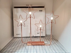 IKEA Strala 203.136.08 tabletop LED light 4 STARS copper wire battery / cord EUC - Picture 1 of 8