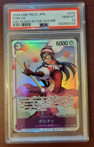 PSA 10 GEM MINT One Piece Japanese 500 Years In The Future PORCHE OP07-072 - Picture 1 of 2