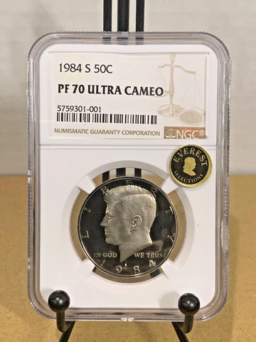 1984-S Kennedy Half Dollar NGC PF70UCAM Everest #5759301-001 Cover