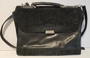 Vintage Triplite Real Leather Laptop Document Briefcase Satchel Messenger Bag - Picture 1 of 15