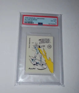 1986 Marvel Universe Stickers #15 Silver Surfer-PSA 6 Fantastic Four - Picture 1 of 2