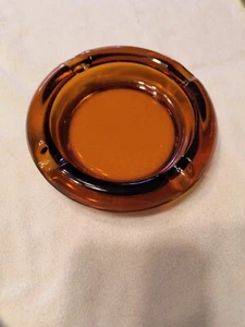 POSACENERE ROTONDO IN VETRO AMBRATO - Foto 1 di 4