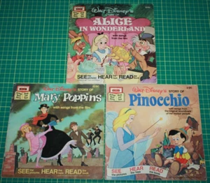 Lot of 3 Walt Disney 24 Page Rea-Along Book and Tape Books Only - Picture 1 of 2