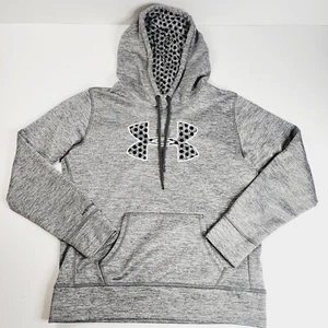 Under Armour Storm1 Cold Gear Sz M Gray Loose Hoodie Womens Polk a Dot - Picture 1 of 9