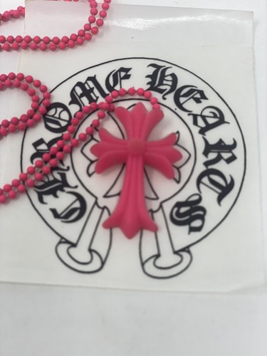 CHROME HEARTS NUOVO Cuori Cromati FNO Gomma Rosa CH Croce