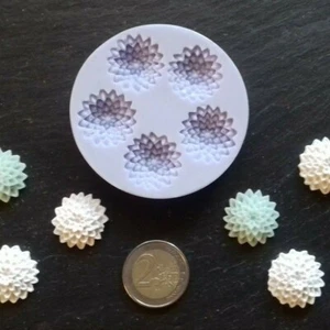 Silikonform Blumen Hortensien Tortendekor Fondant Zuckerpaste Schokolade 5tlg - Bild 1 von 5
