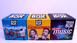 IMAGINATION GAME BOX & MUSIC TRIVIA BOX THREE GAME SERIES  2019  VGC - Picture 1 of 10