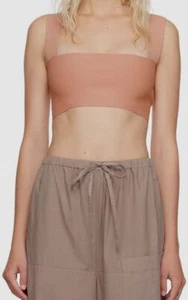 $130 Victoria Beckham Women's Pink Crop Bandeau Tank Top Size 1/US Small - Picture 1 of 3