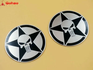 2x Calcomanía emblema cola guardabarros placa tanque combustible motocicleta calaveras 3" - Imagen 1 de 6