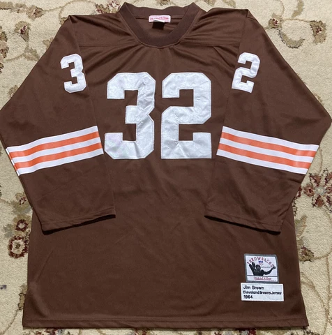 1964 Cleveland Browns #32 Jim Brown Mitchell And Ness Throwback Jersey Sz 54 Cover