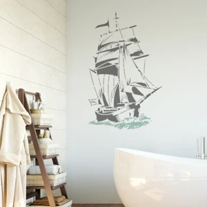Envío Galeón Vintage Arte Plantilla Náutico Navegación Barco Grande Pintura - Imagen 1 de 7