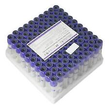 100pcs 2mL EDTA Vacuum Blood Collection Tubes Sterile Glass - Medical Supply