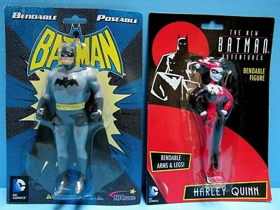 FIGURAS FLEXIBLES Y POSEABEL DE BATMAN Y HARLEY QUINN ~ DC COMICS Foto 1 de 4