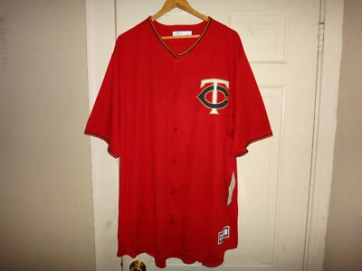 NWT Minnesota Twins Men's Big & Tall Red Short Sleeve Button-Up Jersey - Image 1 of 4
