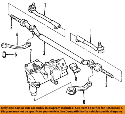 Used Rack and Pinion Assembly fits: 1998 Bmw 740I Power Steering servotronic Gra Foto 1 de 2