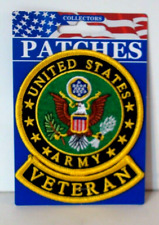 Unites States Army Veteran  MILITARY  2 PIECE IRON ON PATCH