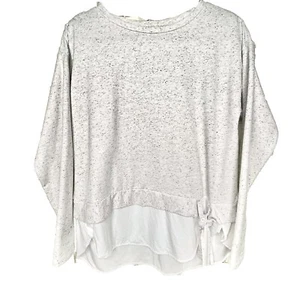 Loft Sudadera para mujer gris moteado⁼ Top imitación cola de camisa corbata lateral - Imagen 1 de 8