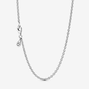 NEW AUTHENTIC GENUINE PANDORA SILVER Cable Chain Necklace -45CM WITH POUCH
