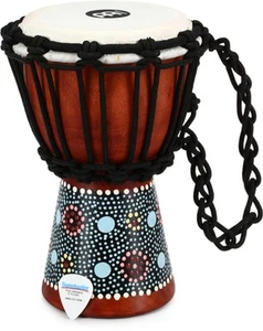 Meinl Percussion African Style Mini Djembe - Flower Design (2-pack) Bundle - Picture 1 of 1