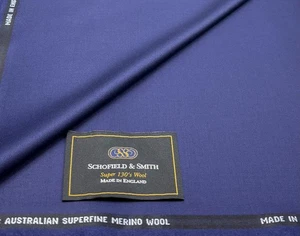 Blauer Super 130er Wollstoff Anzug Thobes Dishdasha uni einfarbig 3,50m x 1,50m - Bild 1 von 6