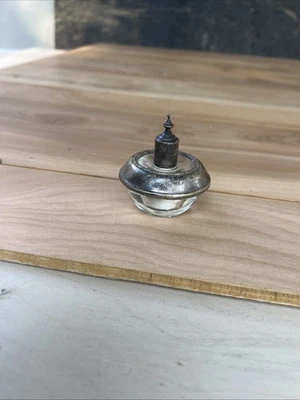 Vintage Frank M WHITING Hugo Sterling Silver and Glass Table Lighter - Image 1 of 3