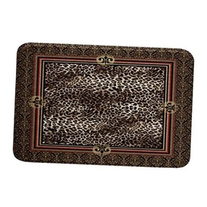 Leopard Non Slip Bath Mat Safari Cheetah Print Shaggy Absorbent 20"x32" Multi 8 - Picture 1 of 8