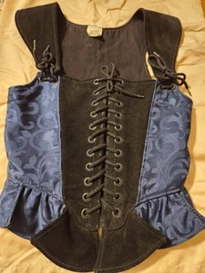 Maritabeth Bodice — Pendragon Costumes -- Blue Black XS - Picture 1 of 11