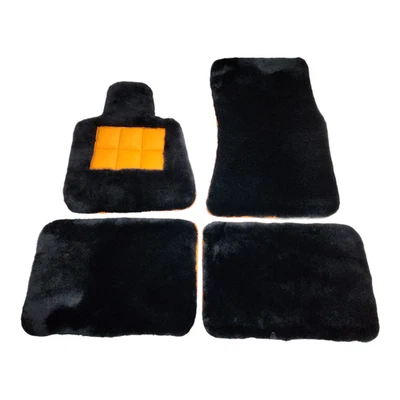 Bespoke Sheepskin Car Floor Mats For Rolls Royce Phantom VIII Colored Heel Pad - Image 1 of 4