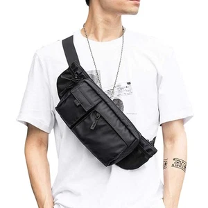 Large Waterproof Black Waist Bag Fanny Pack For Men Women Belt Bag Pouch Hip ... - Picture 1 of 7