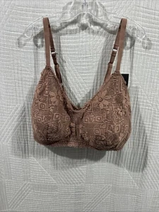 No Bo Lace Bralette Size XL Chocolate Moose Color New - Picture 1 of 4