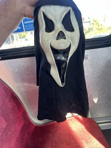 Scream Smiley Geist Gesicht Smiley Tate Fun World Div Maske Baumwolltuch leuchten? Vintage - Bild 1 von 4