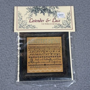 Lavendel und Spitze Engel Muster Kreuzstich Tabelle LL35 Leavitt-Imblum viktorianisch - Bild 1 von 3