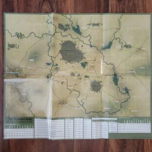 The Midderlands Hex Crawl Poster Map Keyed 5th Edition 2021 Dungeons & Dragons - Picture 1 of 8