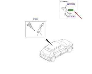 HYUNDAI IONIQ 5 NE Blanking Pic Key 81996S1030 NEW GENUINE - Picture 1 of 2