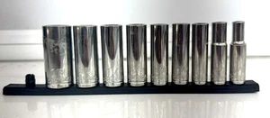 9pc Husky 7/8 - 5/16mm 1/4" Drive 6 Point Long Socket Set! (WMP008272) - Picture 1 of 7