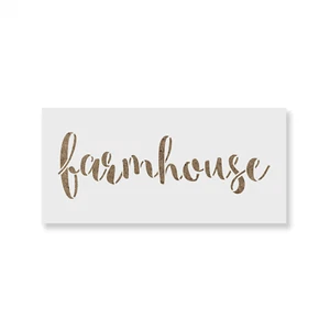Farmhouse Stencil - Durable & Reusable Mylar Stencils - Picture 1 of 5
